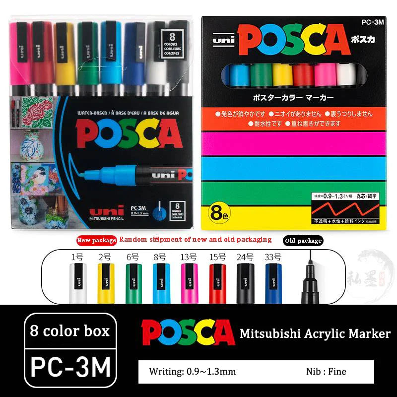 Japan Posca Marker Pen Set Non-Toxic Utilies Escolares