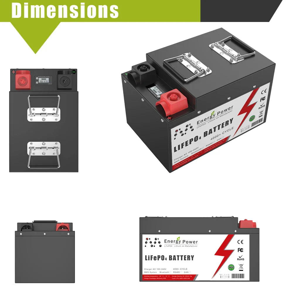 48V 40AH 100AH LiFePO4 Battery Pack Built-in 2000W