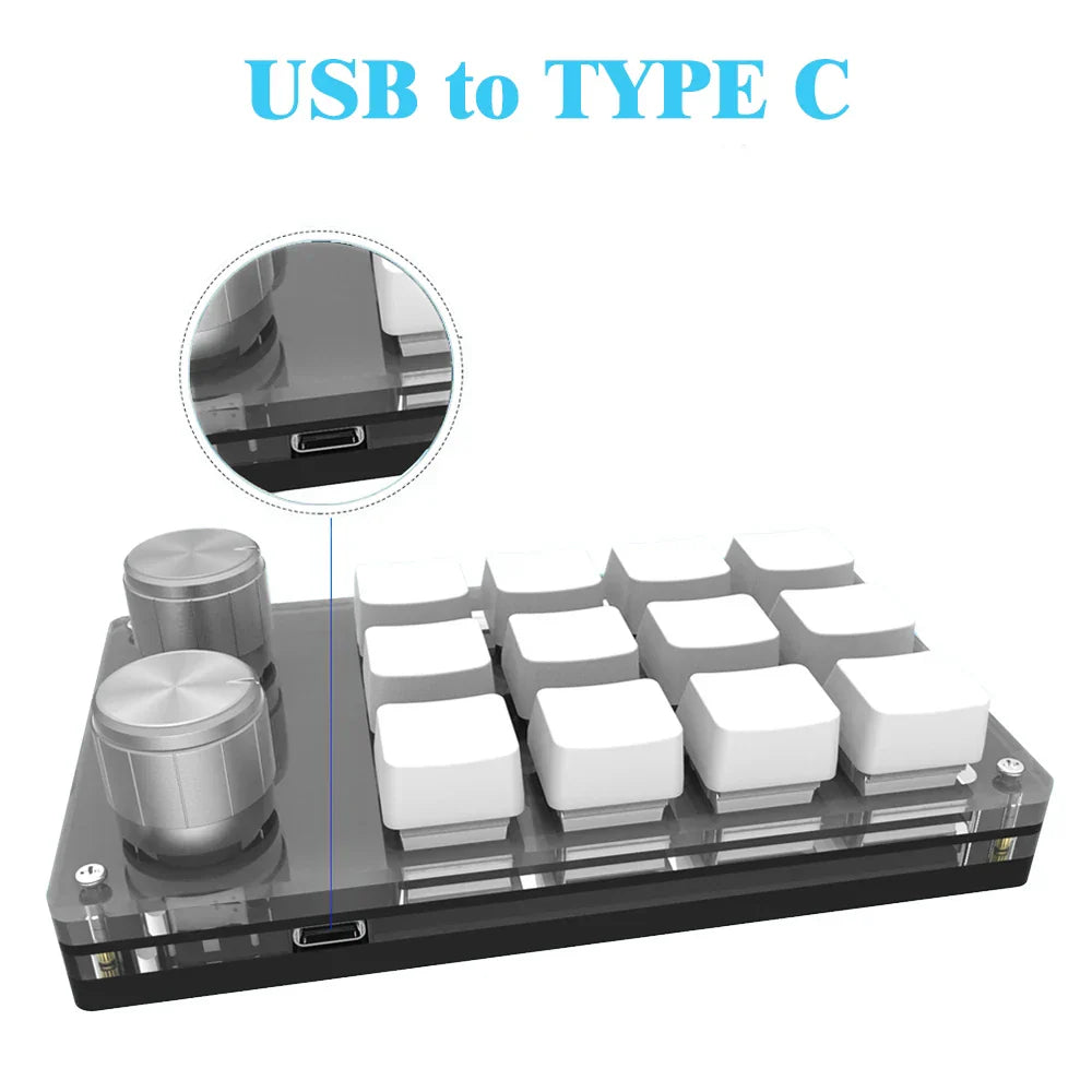 USB Macro Custom Mini Keyboard 12 Keys 2