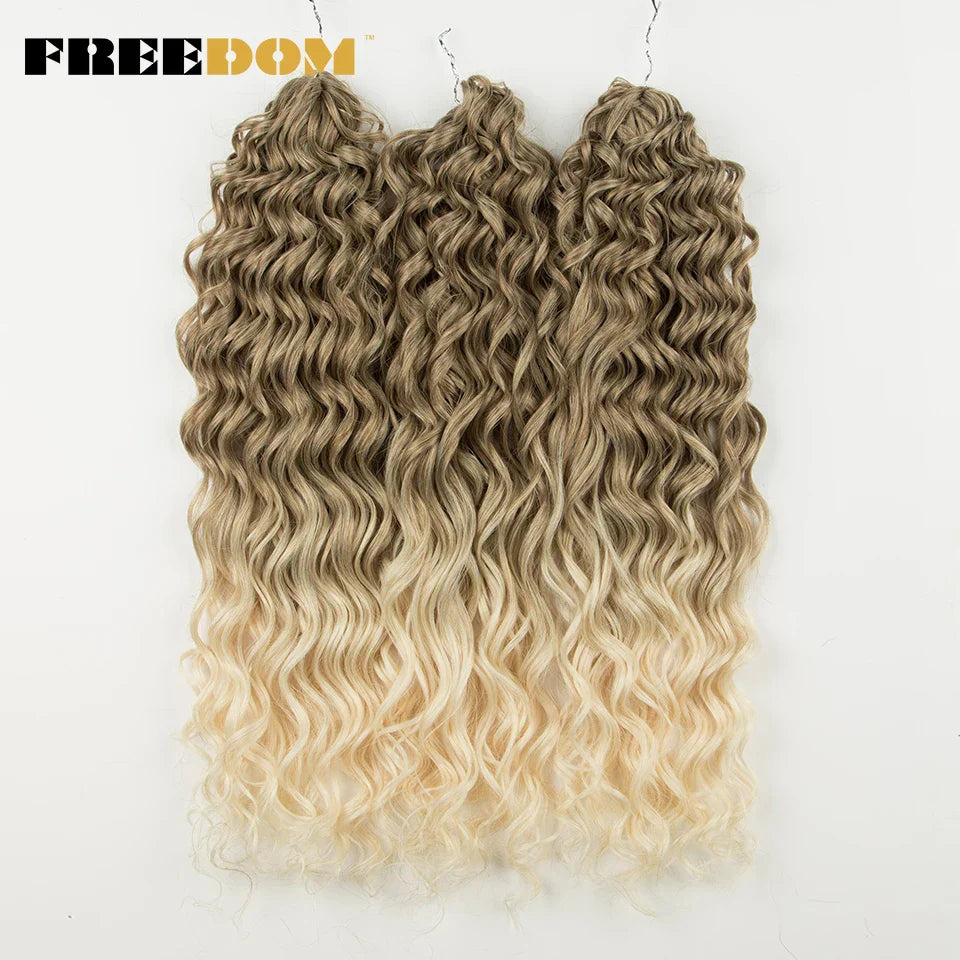 FREEDOM Synthetic Deep Wavy Twist Crochet Hair Afro