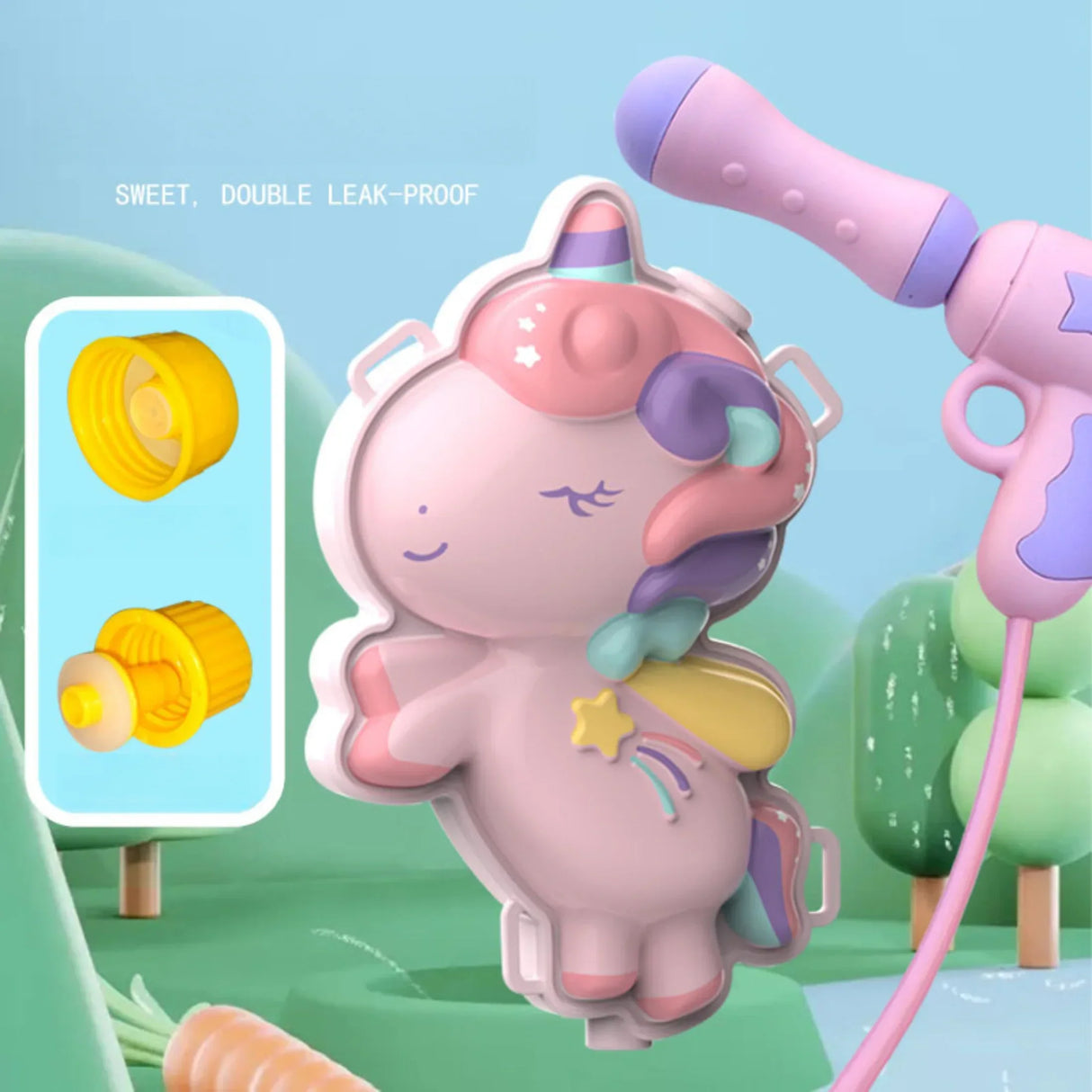 Water Backpack Cute Unicorn Water Blaster Toys Squirt