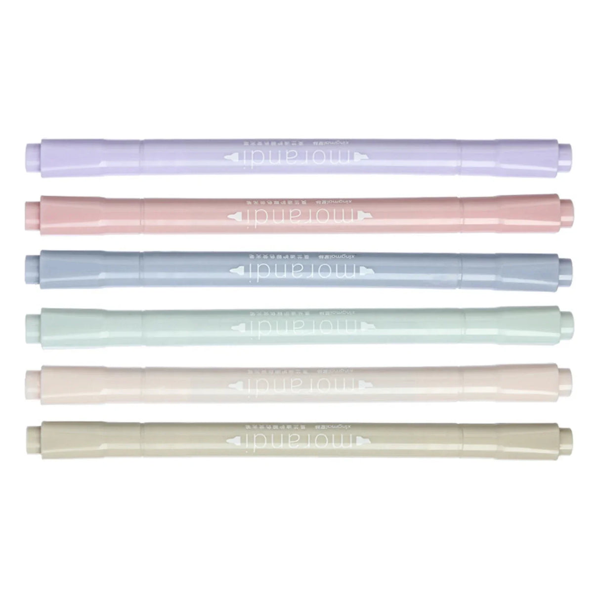 6 Colored Highlighters Drawing Pens Double-ended Highlighter for