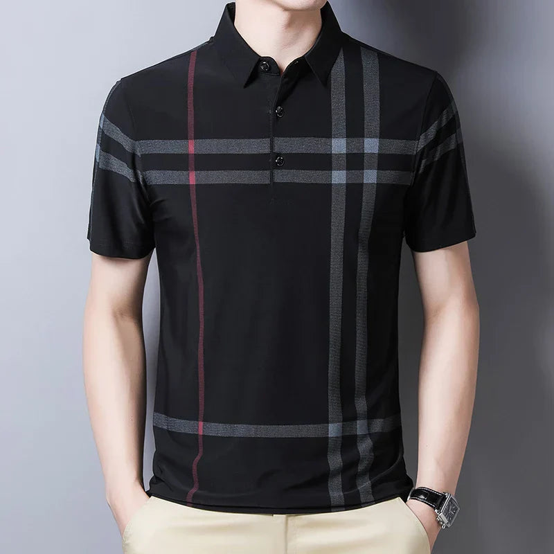 BROWON Business Polo Shirt Men Summer New Casual