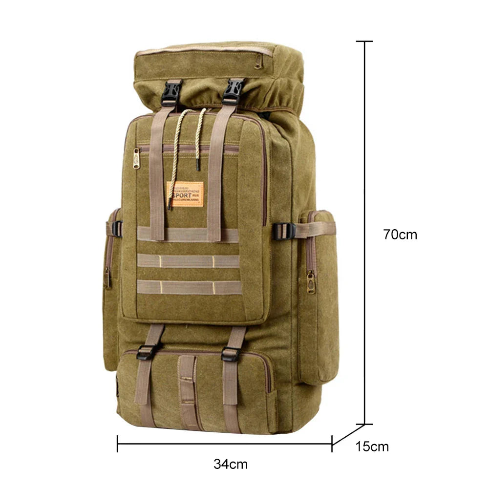 80L Waterproof Tactical Backpack for Outdoor Travel