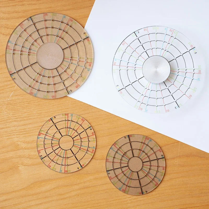 Pottery Acrylic Circle Bisection Line Ruler Trimming Center
