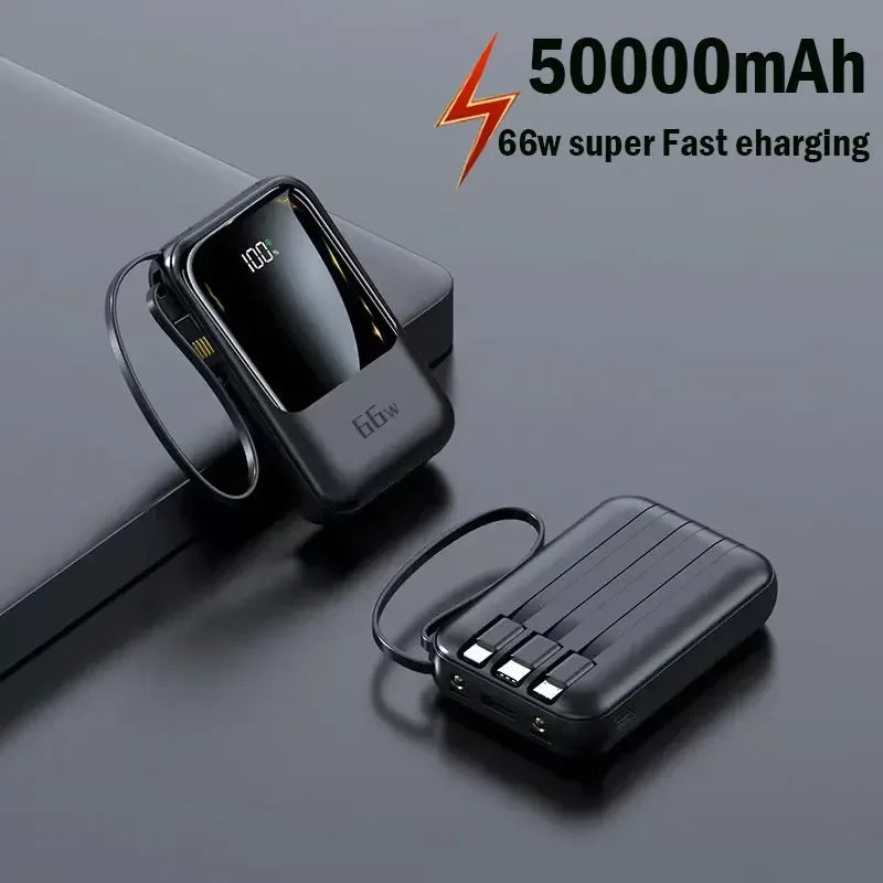 50000mAh Mobile Power Supply With BuiltIn Cable 66W