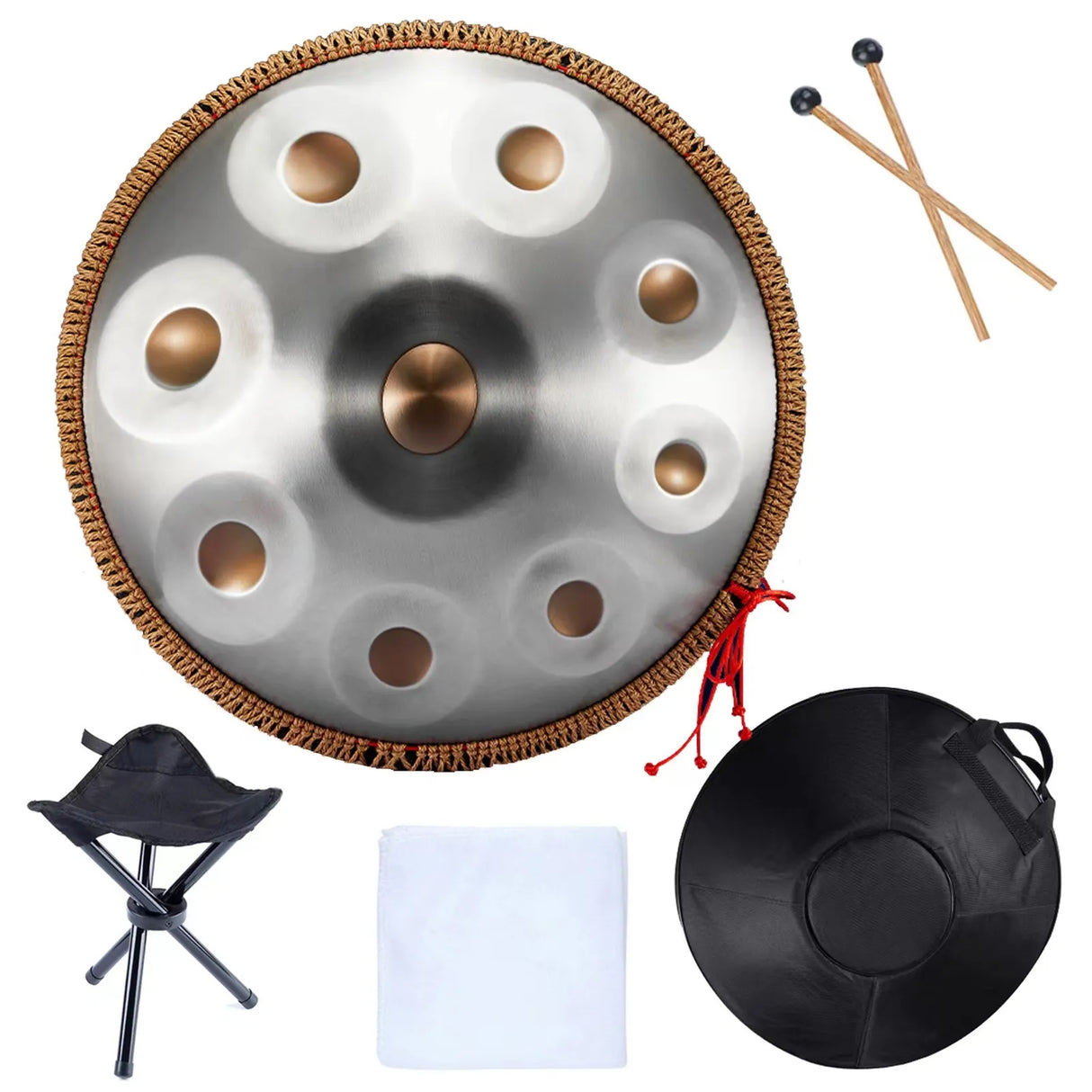 Handpan 9 Notes D Minor 440HZ, 22 Inch