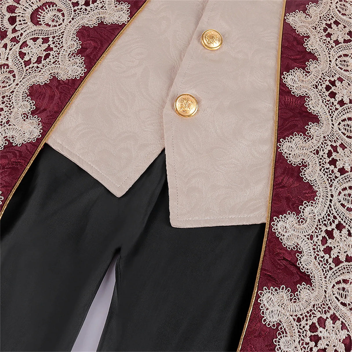 Men Double Long Coat Mens Long Steampunks Embroidered