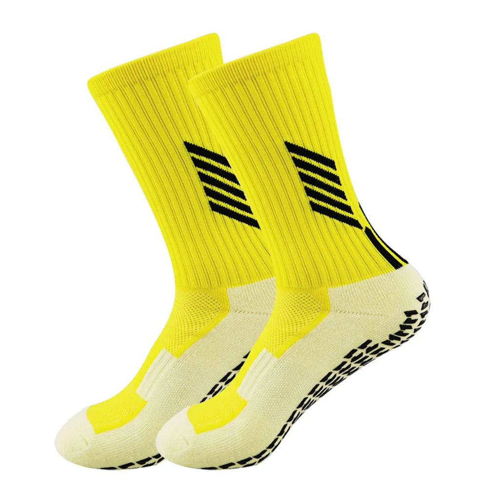 New football socks Cotton square silicone suction grip