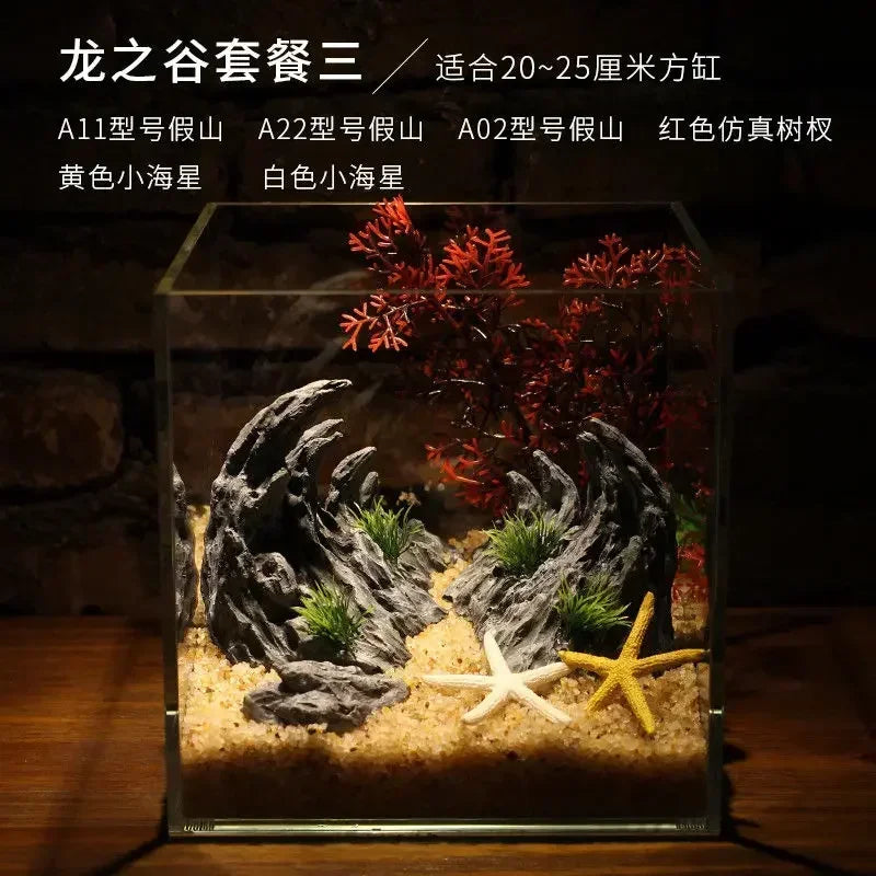 Canyon Scenery Fish Tank Simulation Seiryu Stone Landcape