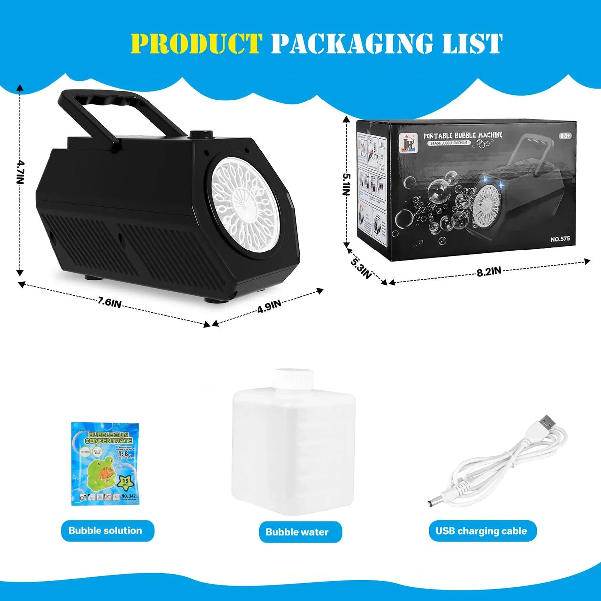 Upgrade Bubble Machine Automatic Bubble Blower with 2