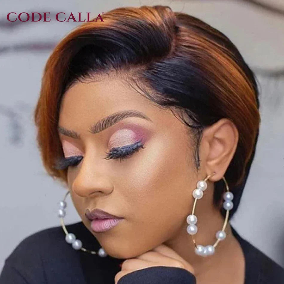 Pixie Cut Wig Transparent Lace Human Hair Wigs