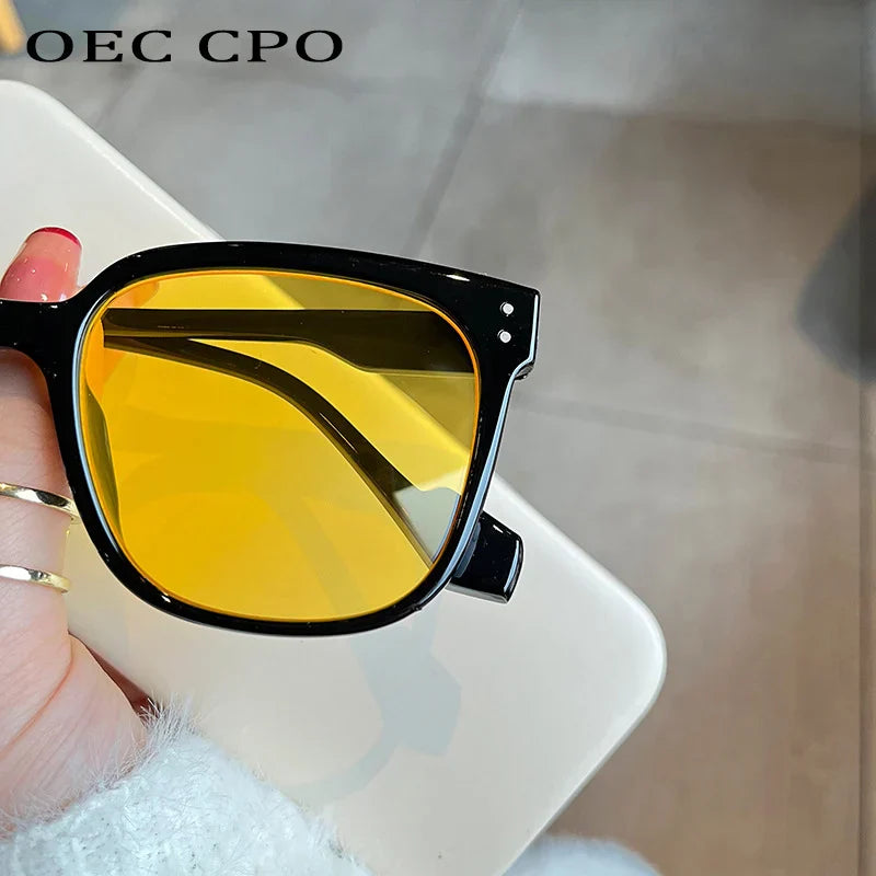 OEC CPO Square Goggles Sunglasses Women Fashion Oversized