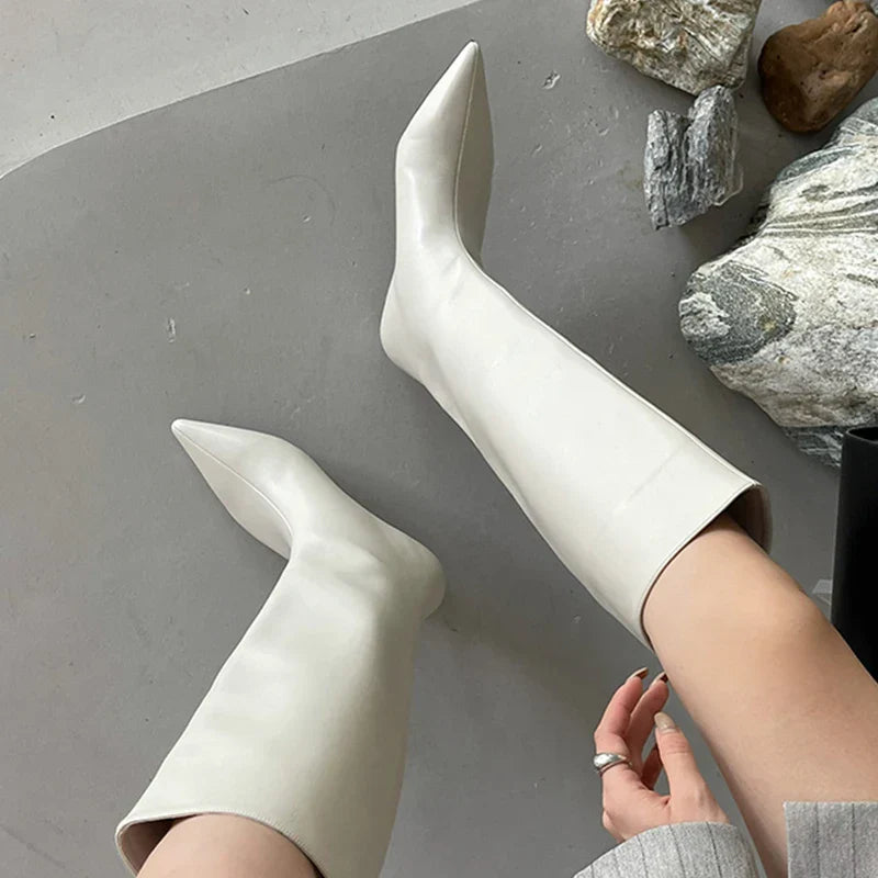 New Brown High Modern Boots For Women Female