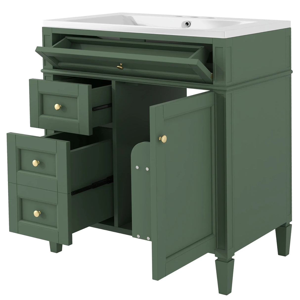 30'' Bathroom Vanity with Top Sink,Bathroom Storage Cabinet