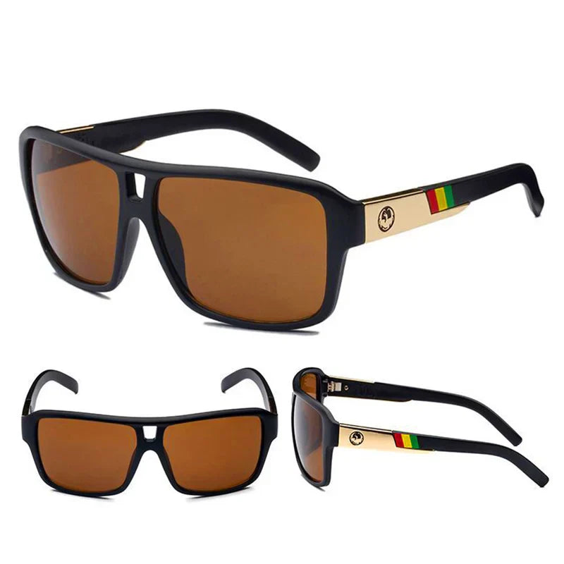 Square Sunglasses Men Dragon Brand Designer Mirror Driving