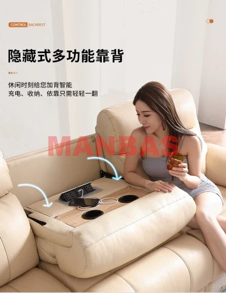 Tech Smart Electric Reclining Sofa Set Functional Genuine