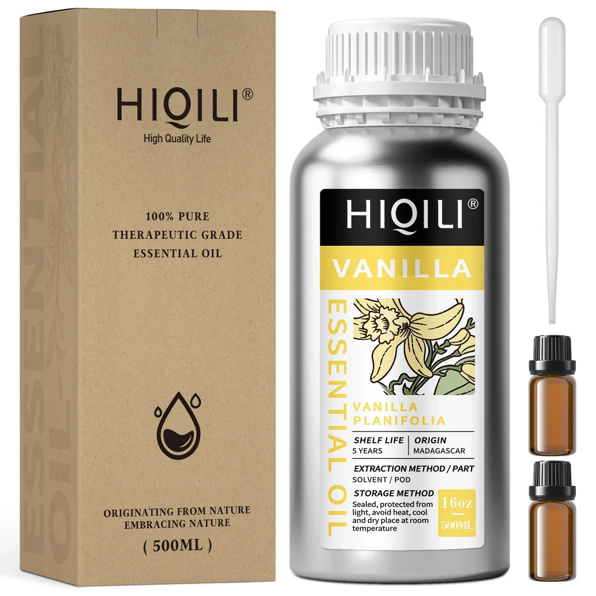 HIQILI 500ML Lemon Essential Oils,100% Pure Nature for Aromatherapy | Used for Diffuser,Humidifier,Massage | Clean and Steriliz