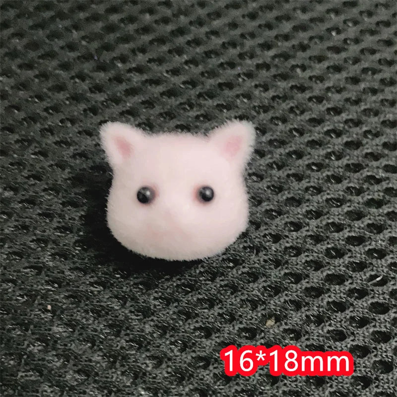 Min order 30pcslot flocking animals cartoon cats shape