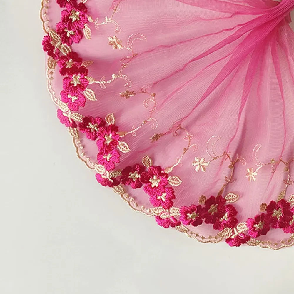 11/17.5cm Wide Mesh Tulle Beaded Embroidery Guipure Lace