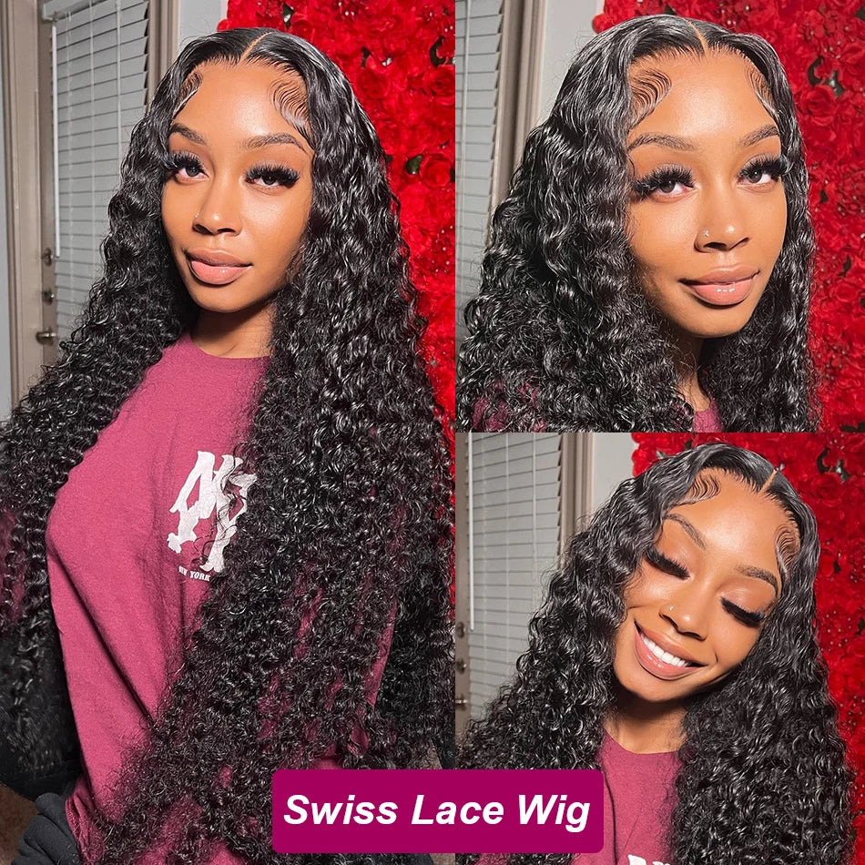 Wiggogo 40 Inch Human Hair 13X4 Deep Wave