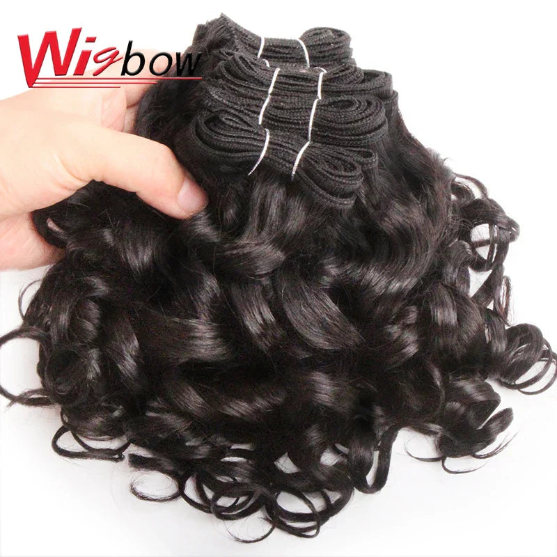 Human Brazilian Hair Weave Bundles With Closure Ombre