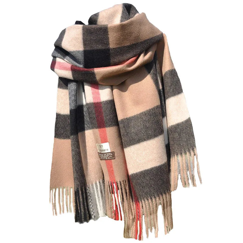 2024 Pamwallymensa Women's Scarf Winter Luxury Brand Tippet