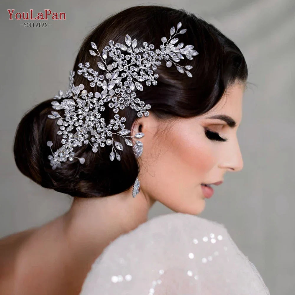 TOPQUEEN HP253 Luxury Crystal Wedding Hair Jewelry Bridal
