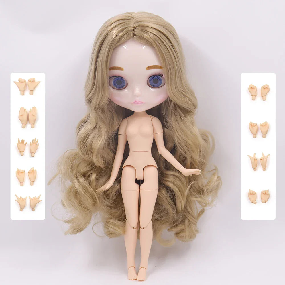 ICY DBS Blyth Doll 1/6 Joint Body 30CM BJD toys Natural shiny face with extra hands AB DIY Fashion Dolls girl gift