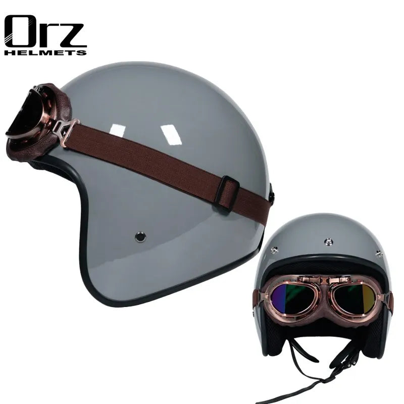 Free Shipping DOT approved retro motorcycle helmet casco 3/4 open face helmet cafe racer helmet chopper helmet capacete