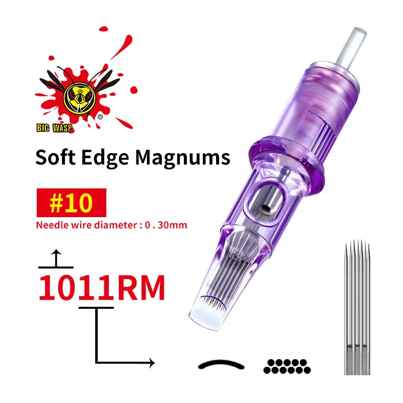 BIGWASP Purple Cartridge Tattoo Needles RM Professional Disposable