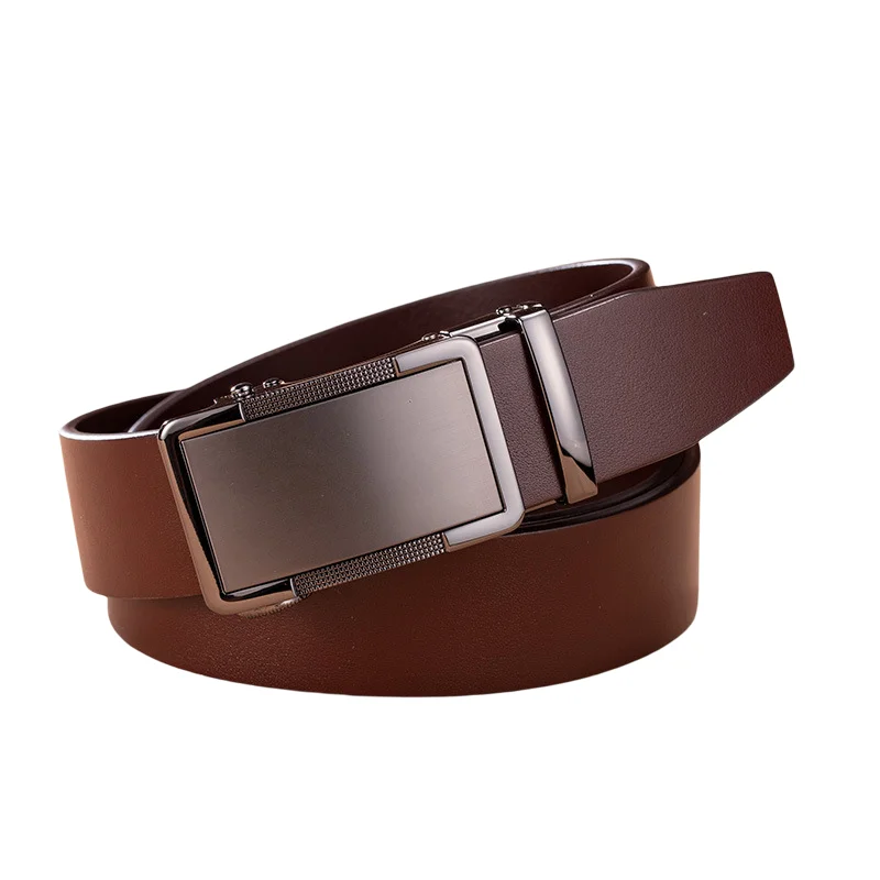 BISON DENIME Male Belts Automatic Alloy Buckle Business