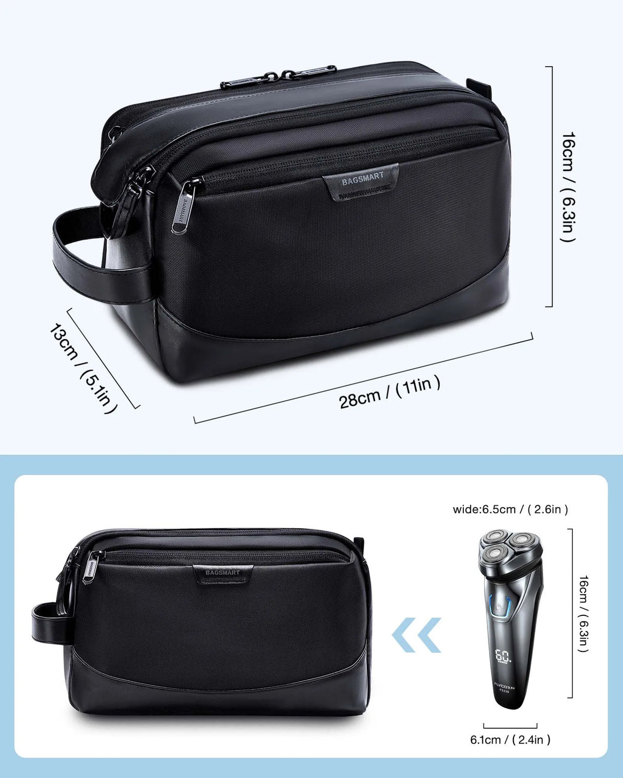 Men's Toiletry Bag BAGSMART Large Toiletry Organizer Dopp