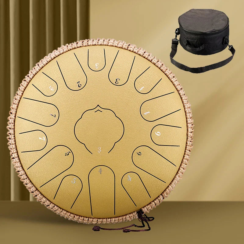 Hluru 15 Notes Glucophone Steel Tongue Drum 13