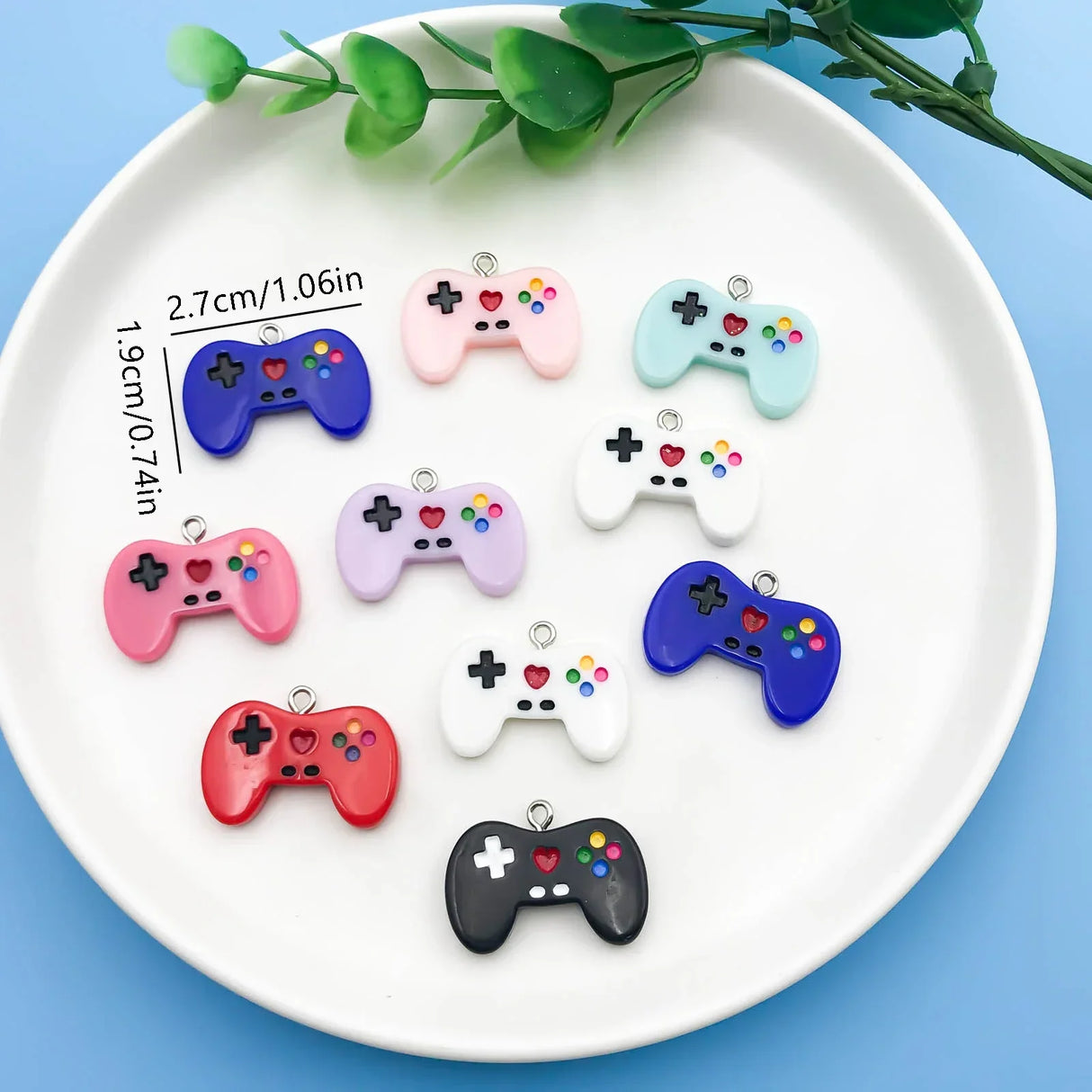 Randomly 610Pcs Colorful Resin Game Controller Charms Pendants