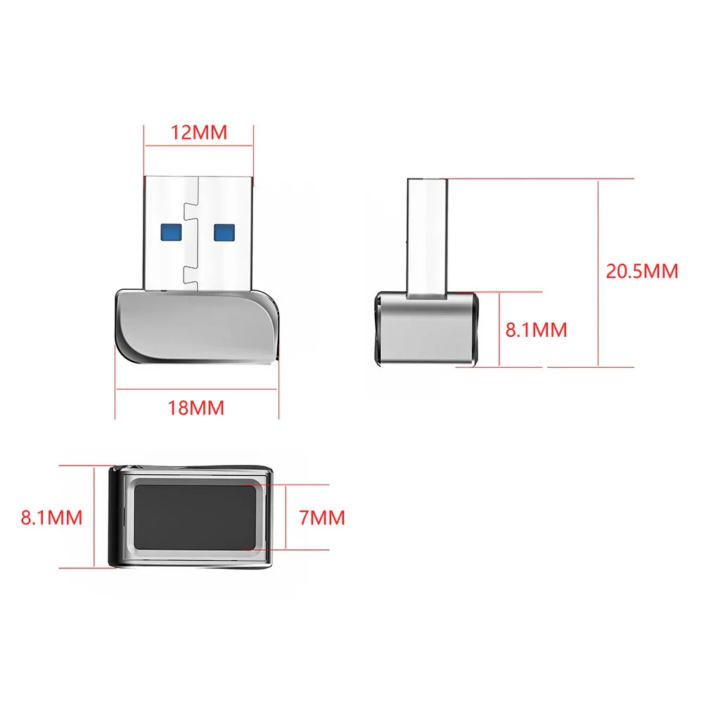 USB Fingerprint Reader Module Zinc Alloy MinI Lock