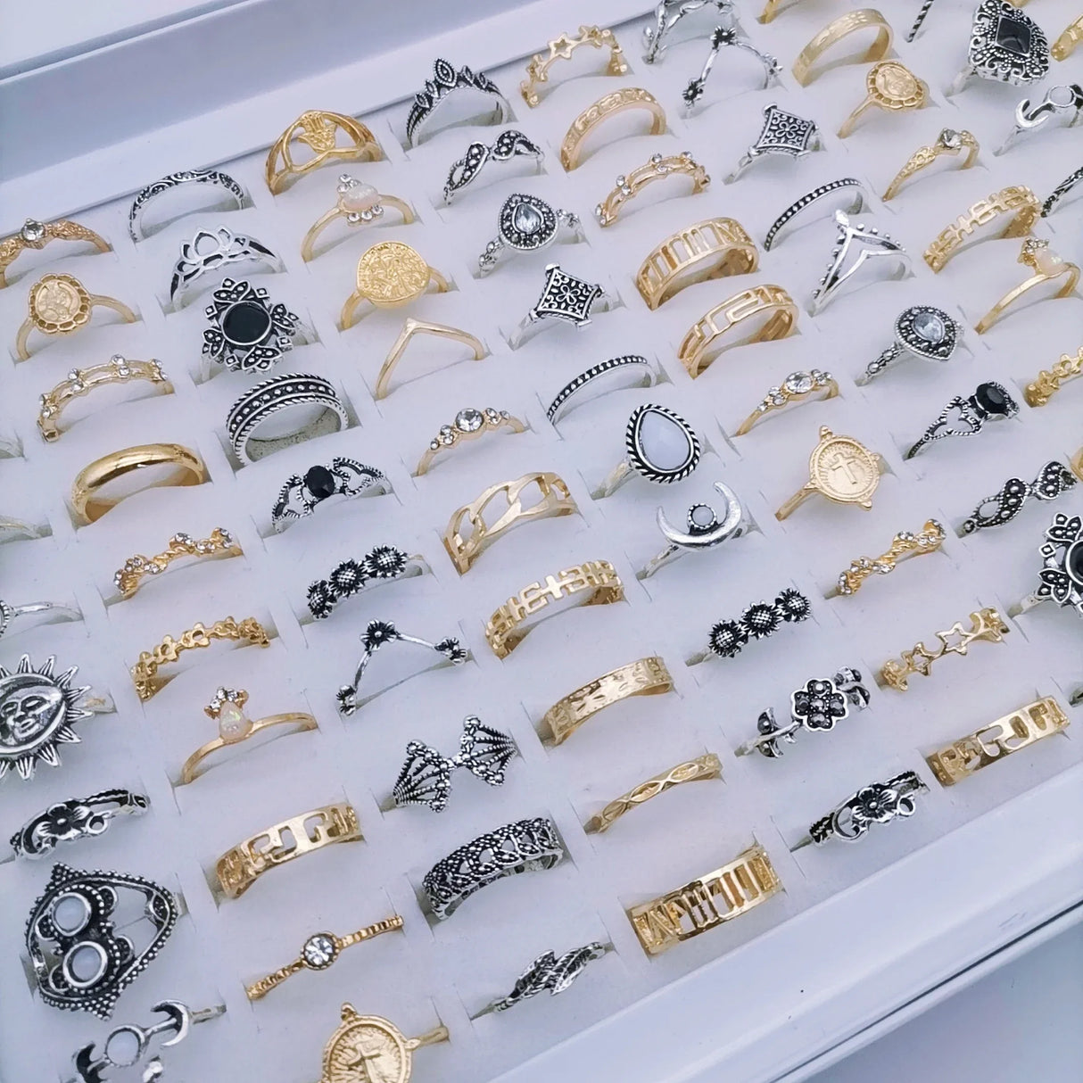30PcsLot Vintage Rings for Women Gem Snake Spider