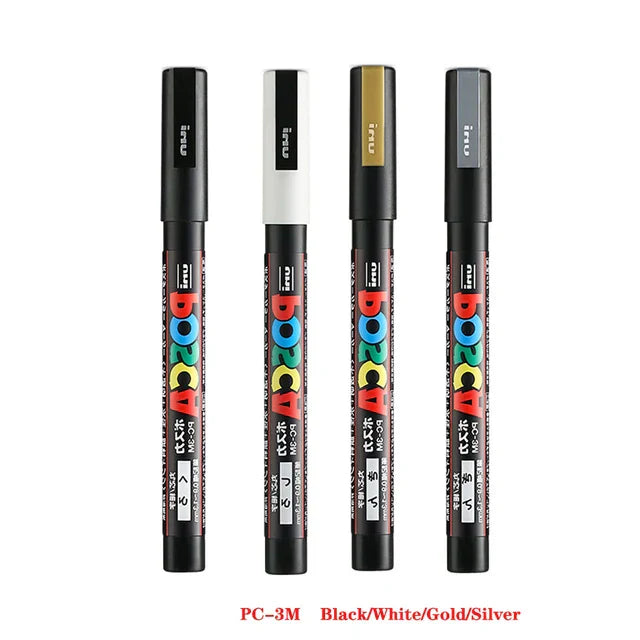 UNI Posca Markers marcadores PC-1/3/5M Acrylic Permanent Graffiti