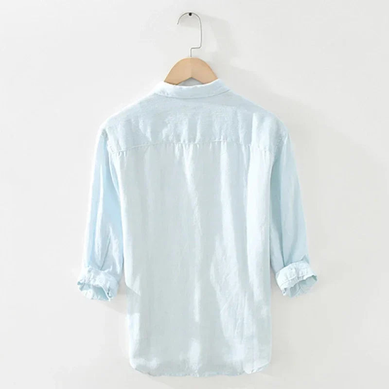 Summer and Spring New Pure Linen Three-quarter Sleeve