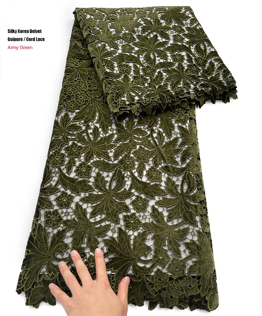 Highest Quality Original Korea Velvet Lace African Guipure