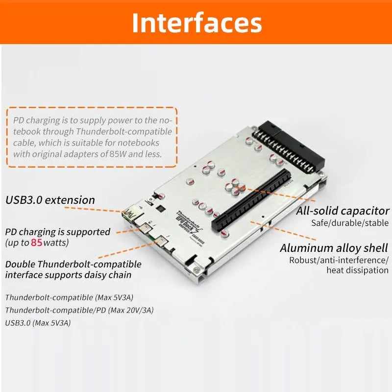 TH3P4G3 85W PD Charging Thunderbolt-compatible GPU Dock for