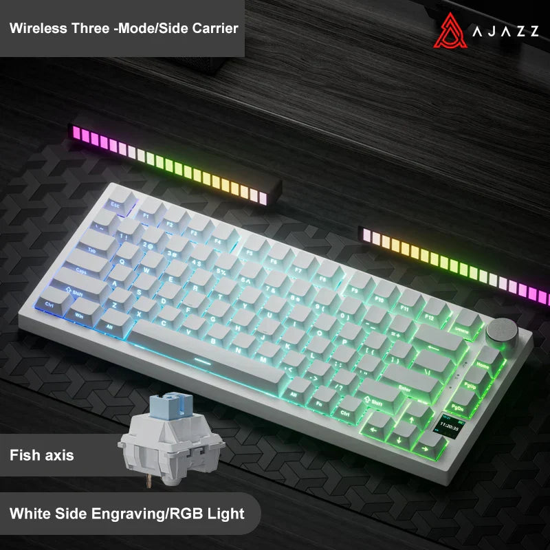 Ajazz Ak820 RGB Tri-Mode Gaming Mechanical Keyboard 82