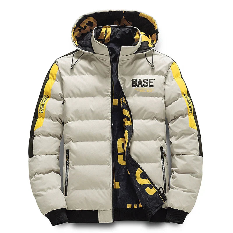 Men Autumn Winter Cotton Jacket Warm Comfortable Padded