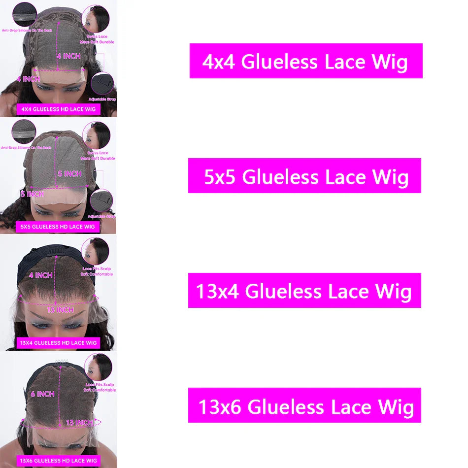 13x4 Deep Wave Orange Ginger Lace Front Wigs