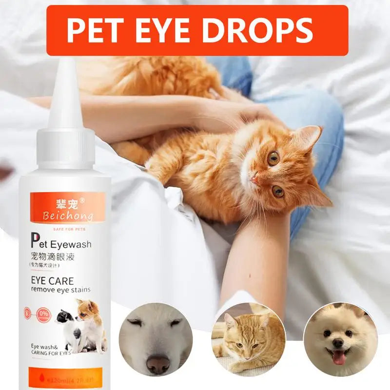 Dog Tear Eye Drops 120ml Pet Eye Drops