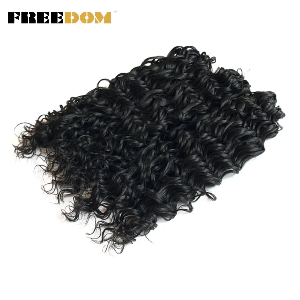 FREEDOM Synthetic Deep Wavy Twist Crochet Hair Afro