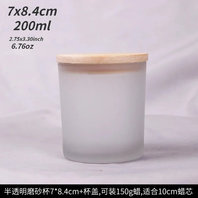 DIY Candle Jar Container Tumbler Holder Candlestick Frosted