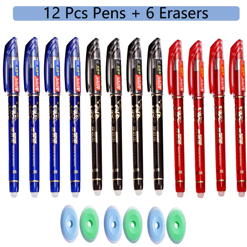 85Pcs/Set Erasable Pen Gel Pens 0.5mm Blue/Black ink