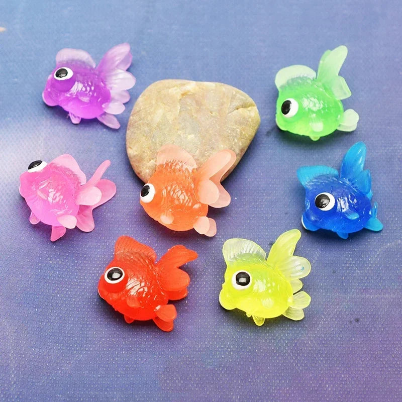 Children's 6Pcs/Set Kawaii Simulation Rubber Goldfish Baby Bath