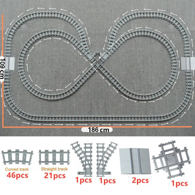 City Train Tracks Forked Flexible Railway Bridge Rail